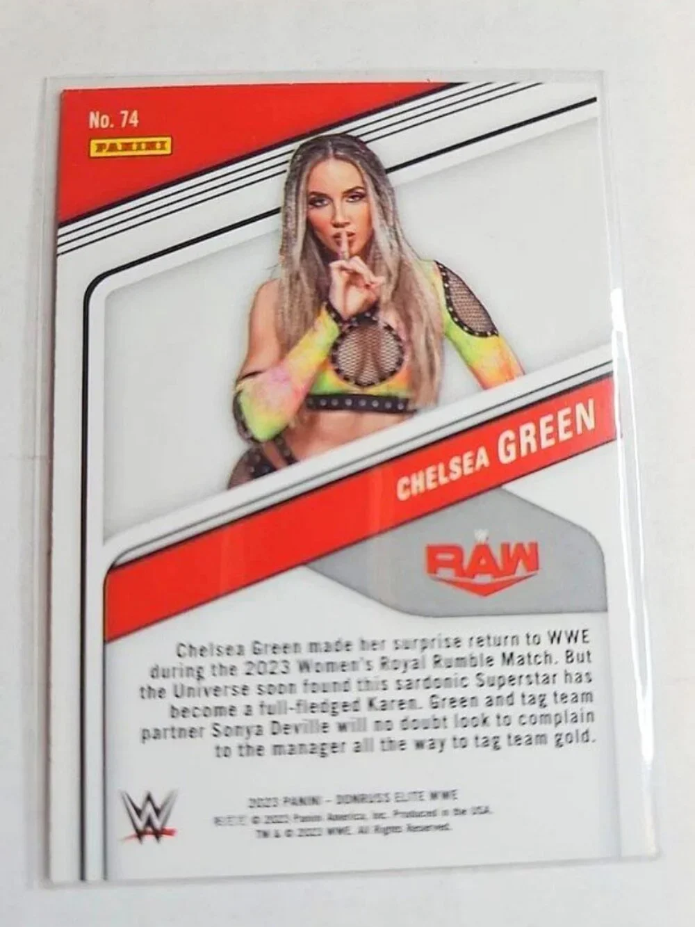 2023 Panini Donruss Elite WWE Chelsea Green Authentic (HOLOGRAPHIC CARD)